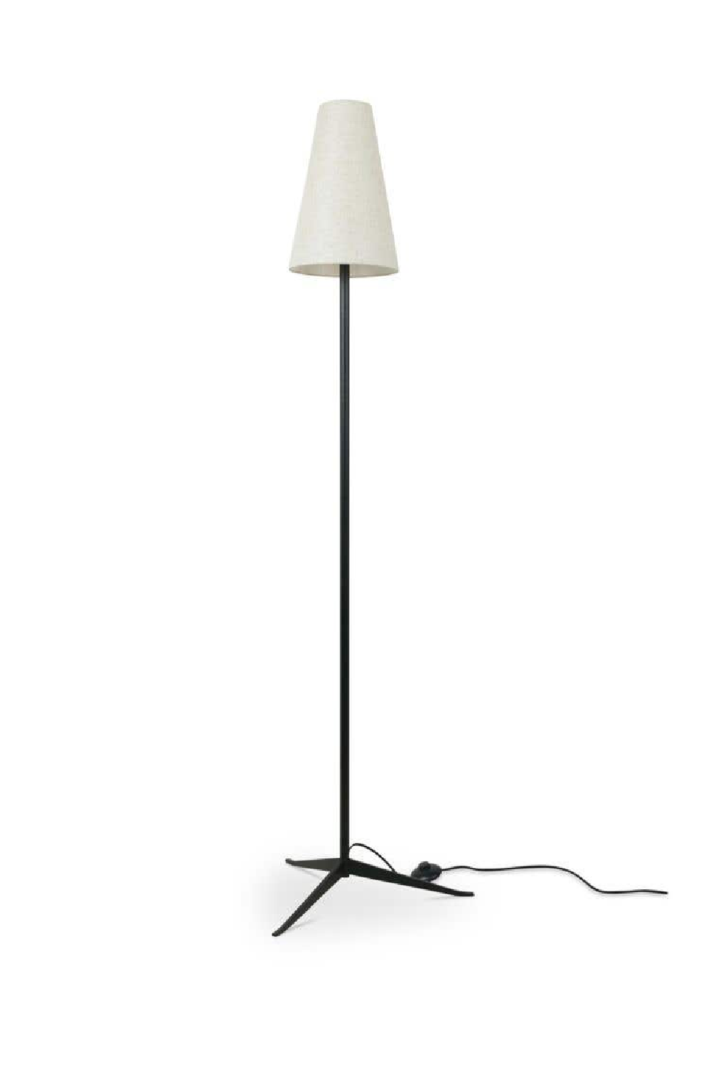 White Linen Shade Floor Lamp | Novi Living Mathis | Oroa.com