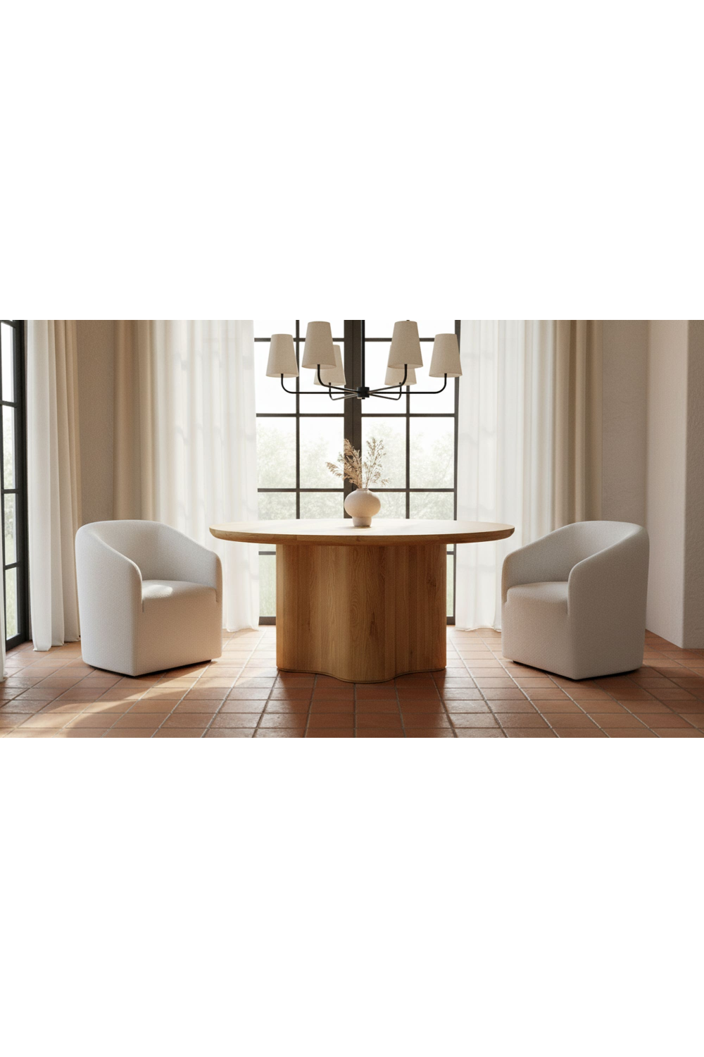 Modern European furniture - Linen Shade 6-Light Chandelier - www.oroa.com