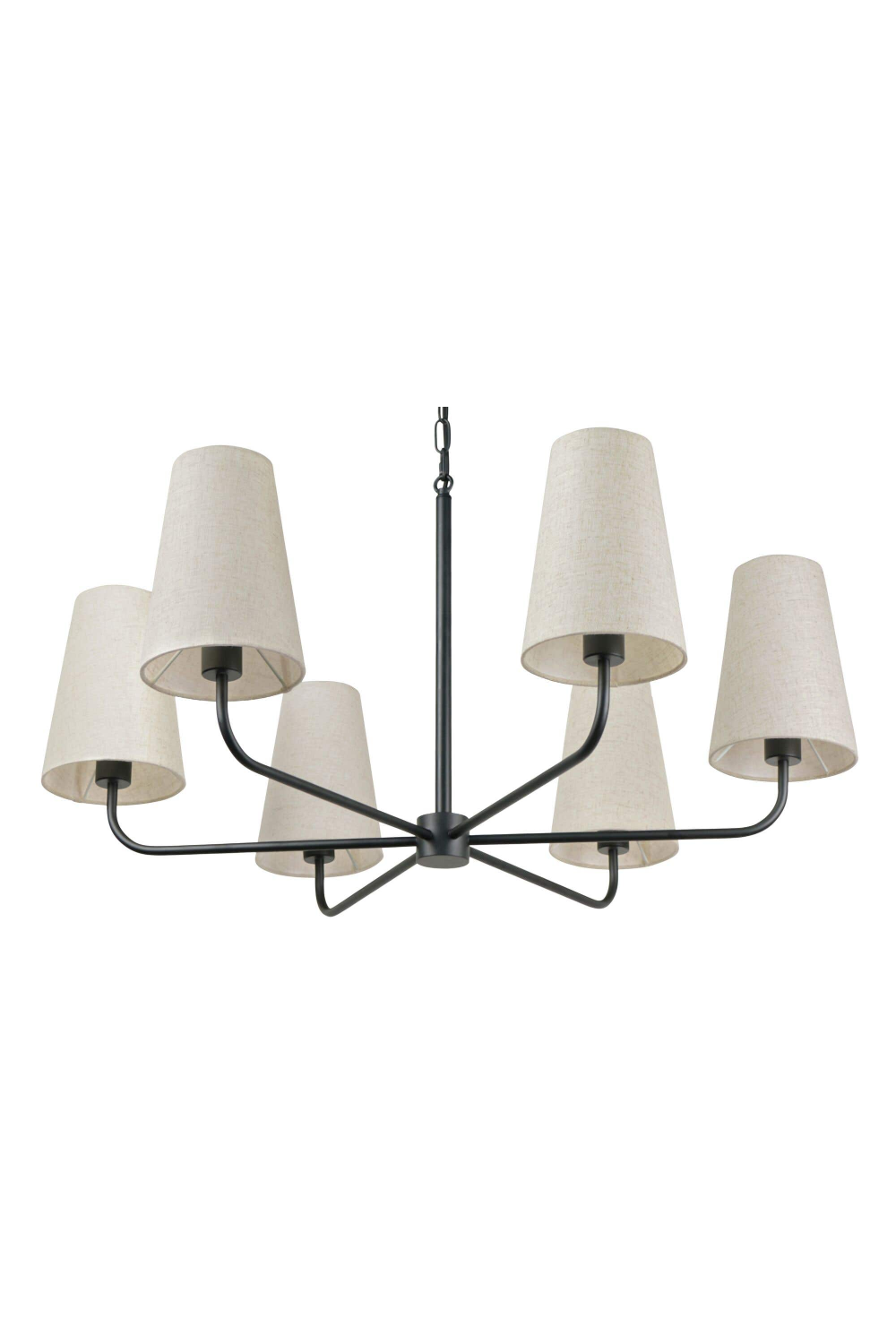 Modern European furniture - Linen Shade 6-Light Chandelier - www.oroa.com