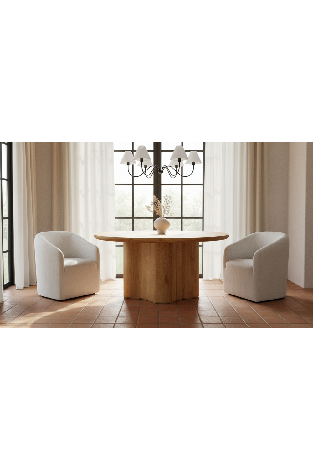 Blackened Bronze 6-Light Chandelier | Novi Living Whitney | Oroa.com