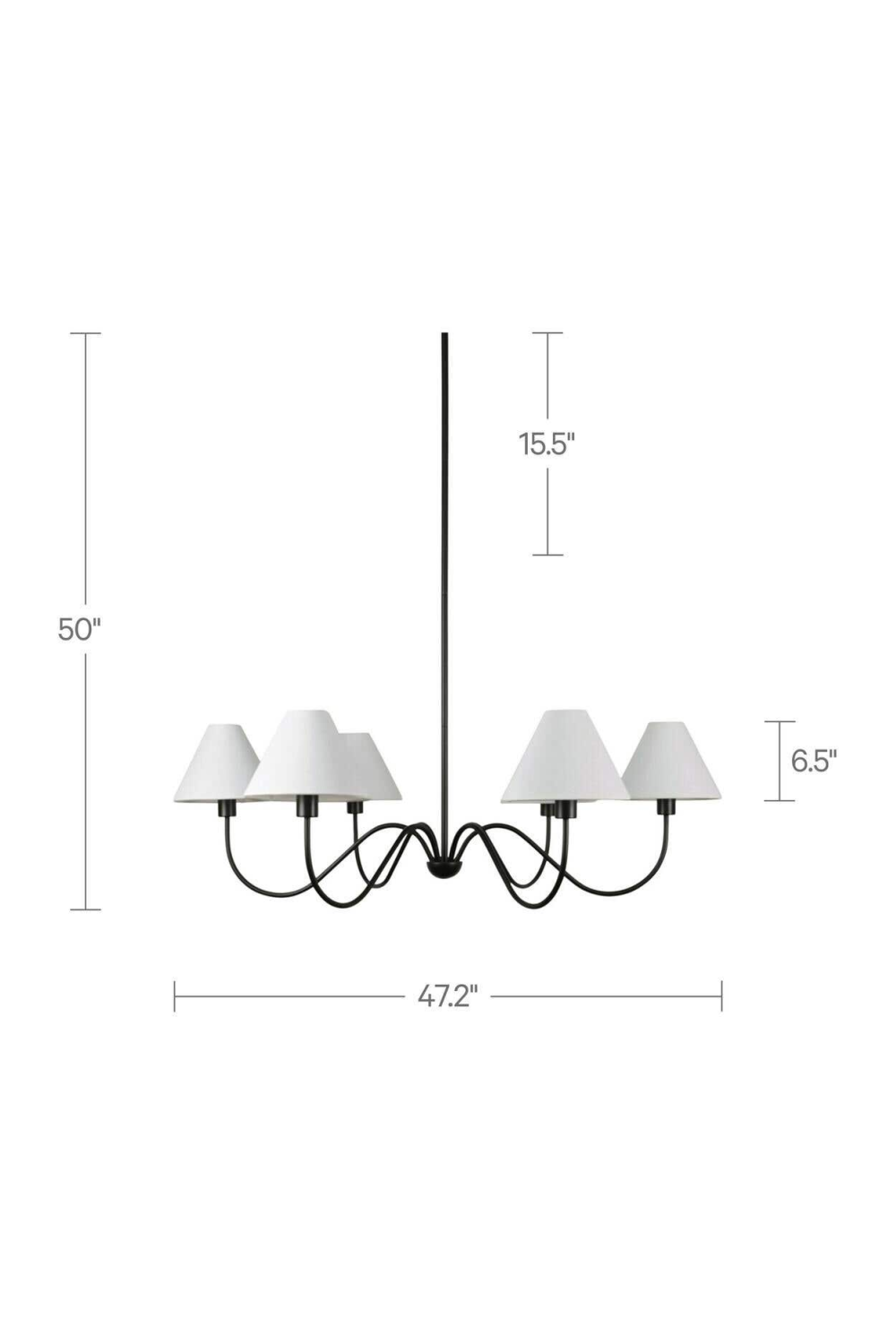 Modern European furniture - Blackened Bronze 6-Light Chandelier - www.oroa.com