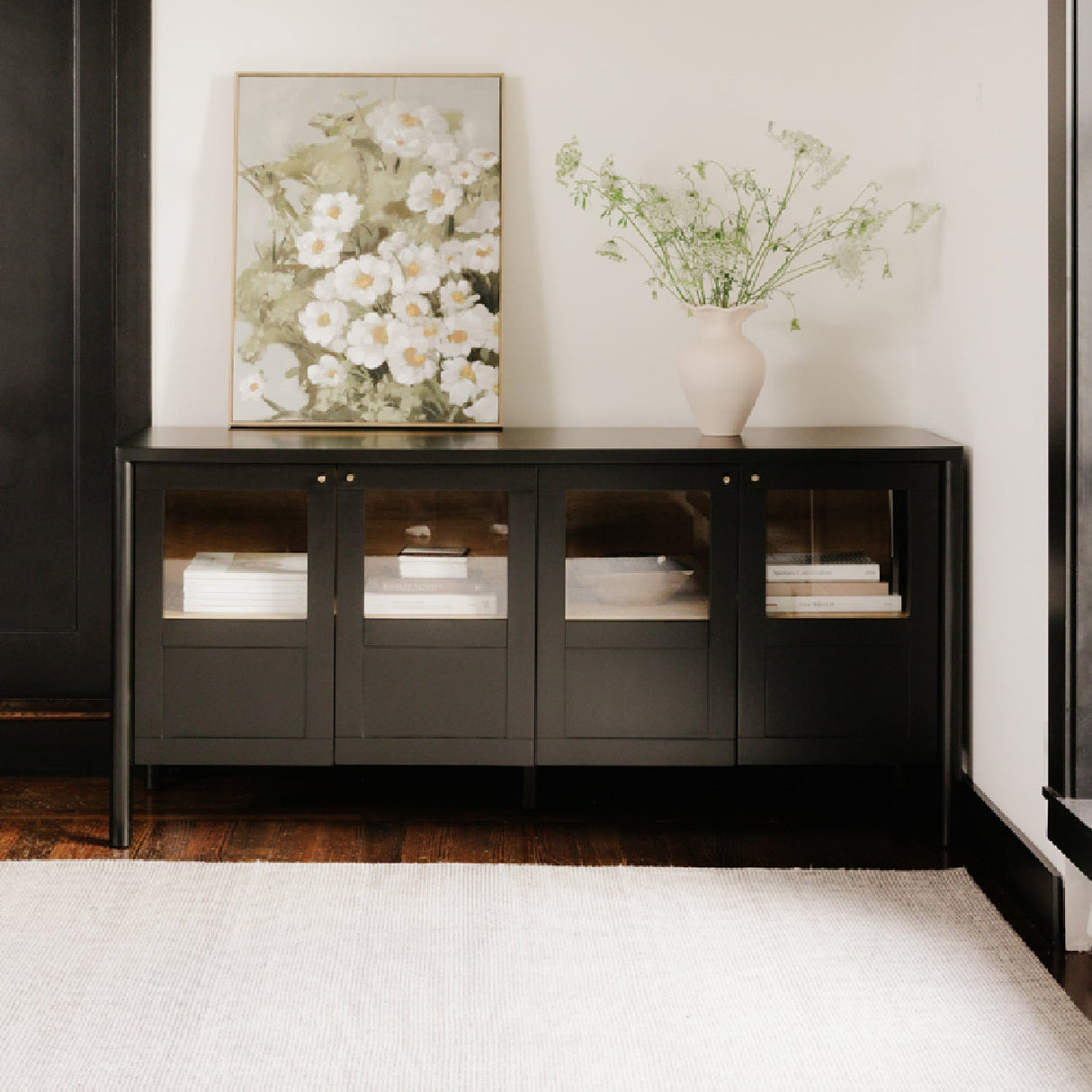 Modern European furniture - Solid Pine 4-Door Sideboard - www.oroa.com