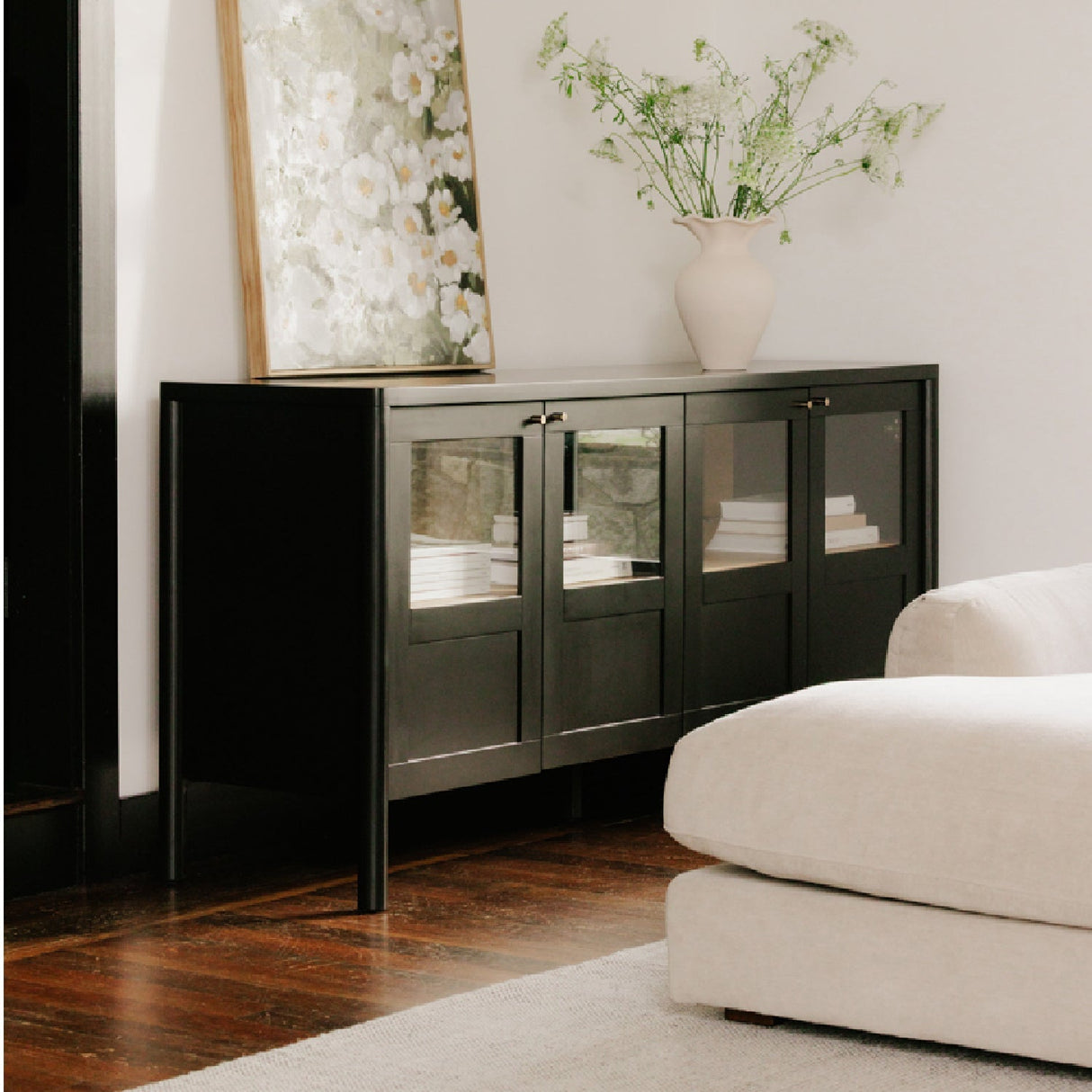 Modern European furniture - Solid Pine 4-Door Sideboard - www.oroa.com