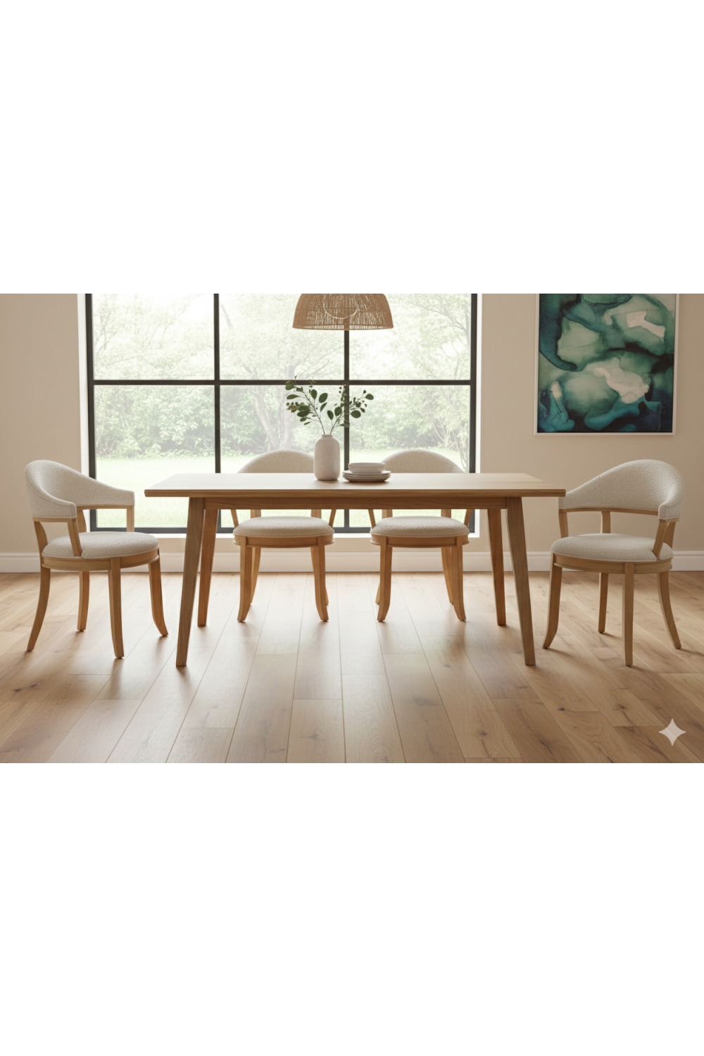 Modern European furniture - Wire-brushed Rubberwood Dining Chair - www.oroa.com