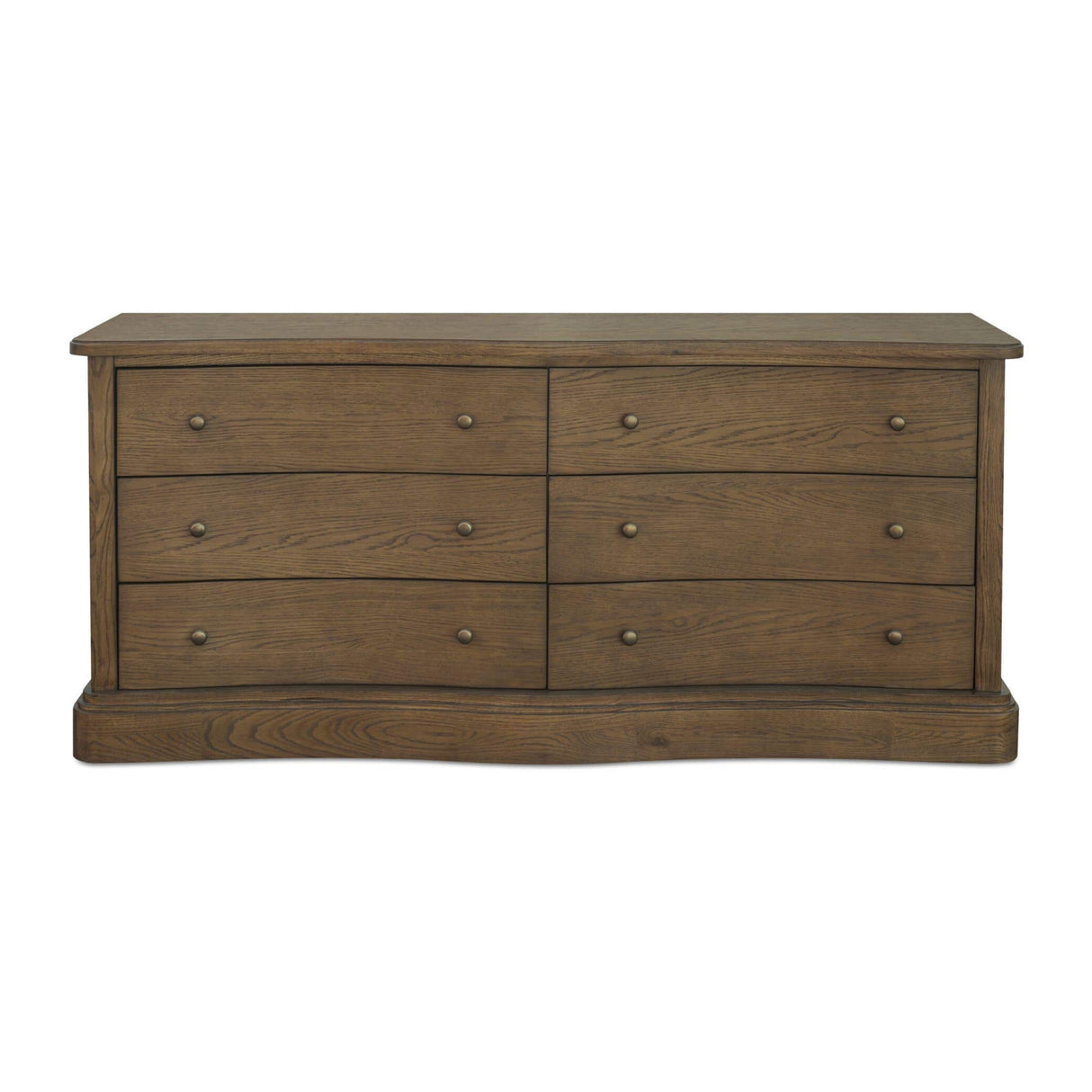 Modern European furniture - Solid Oak Curved 6-Drawer Dresser - www.oroa.com
