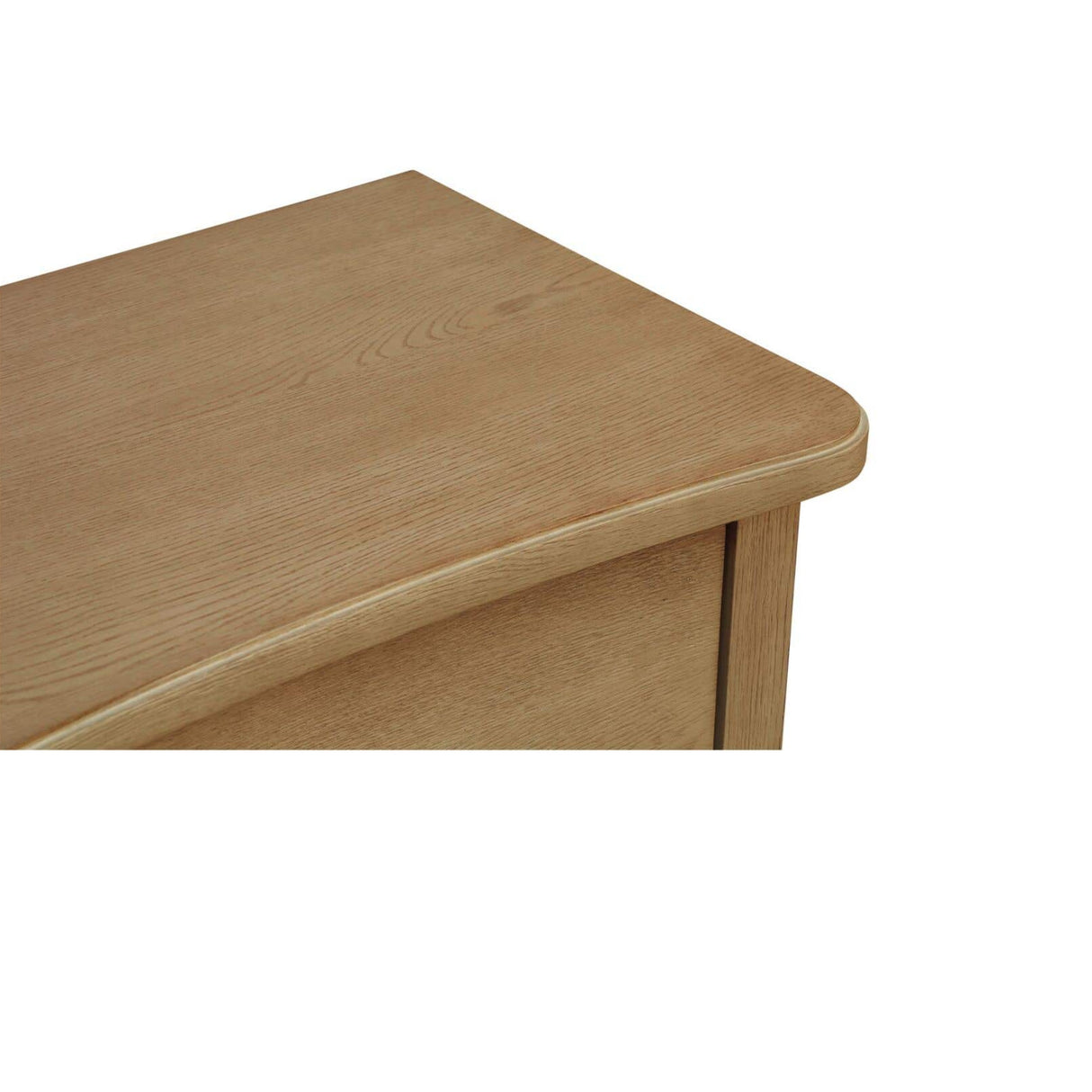 Modern European furniture - Solid Oak Curved 3-Drawer Nightstand - www.oroa.com