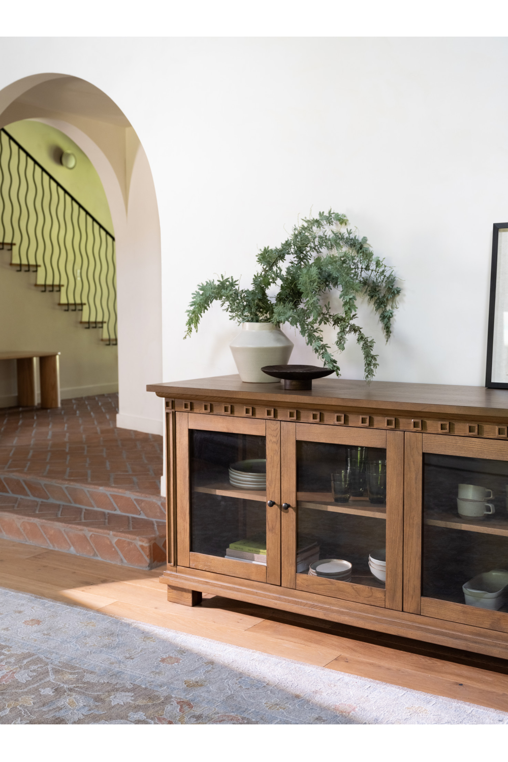 Modern European furniture - Brown Ash 4-Door Sideboard - www.oroa.com