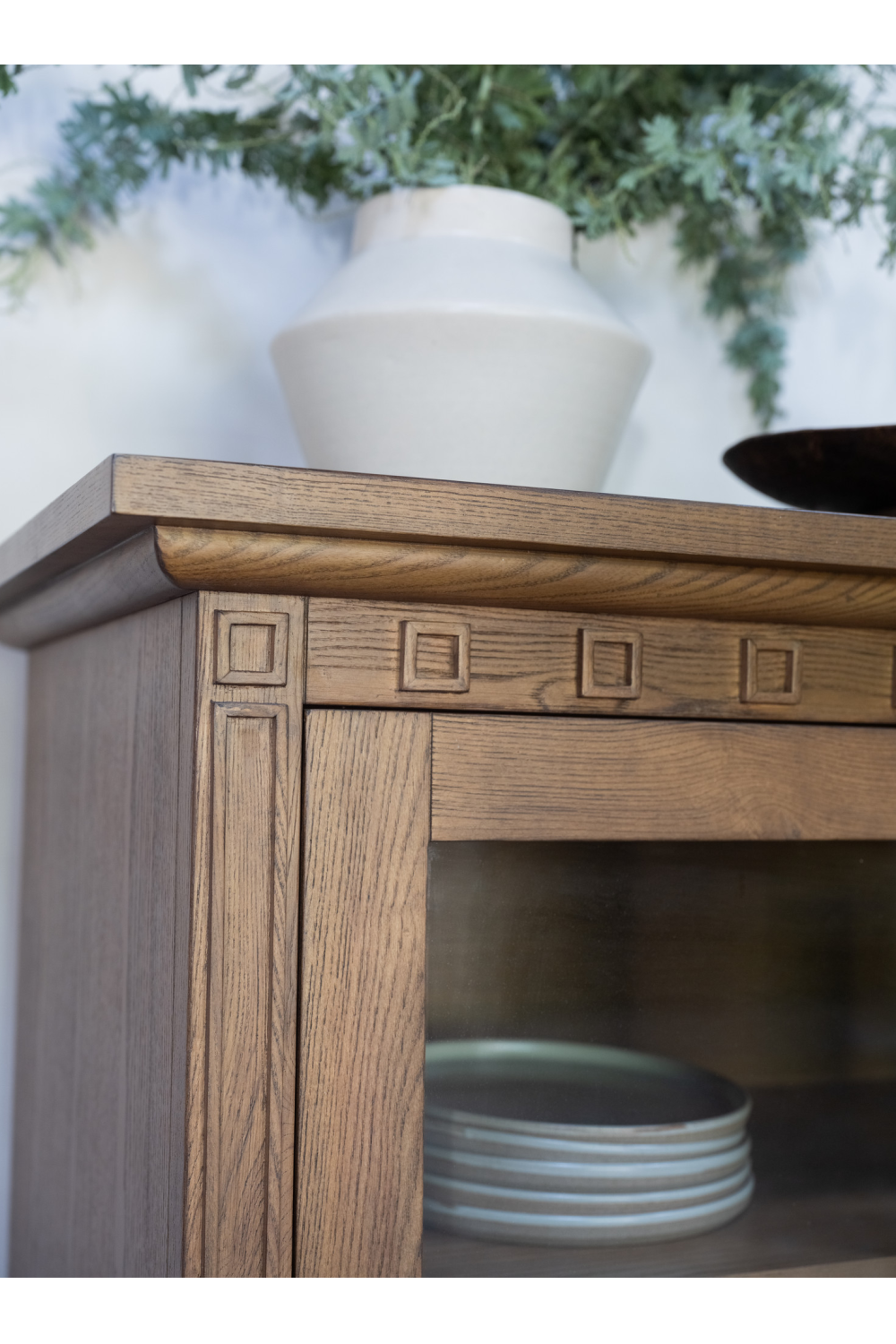 Modern European furniture - Brown Ash 4-Door Sideboard - www.oroa.com