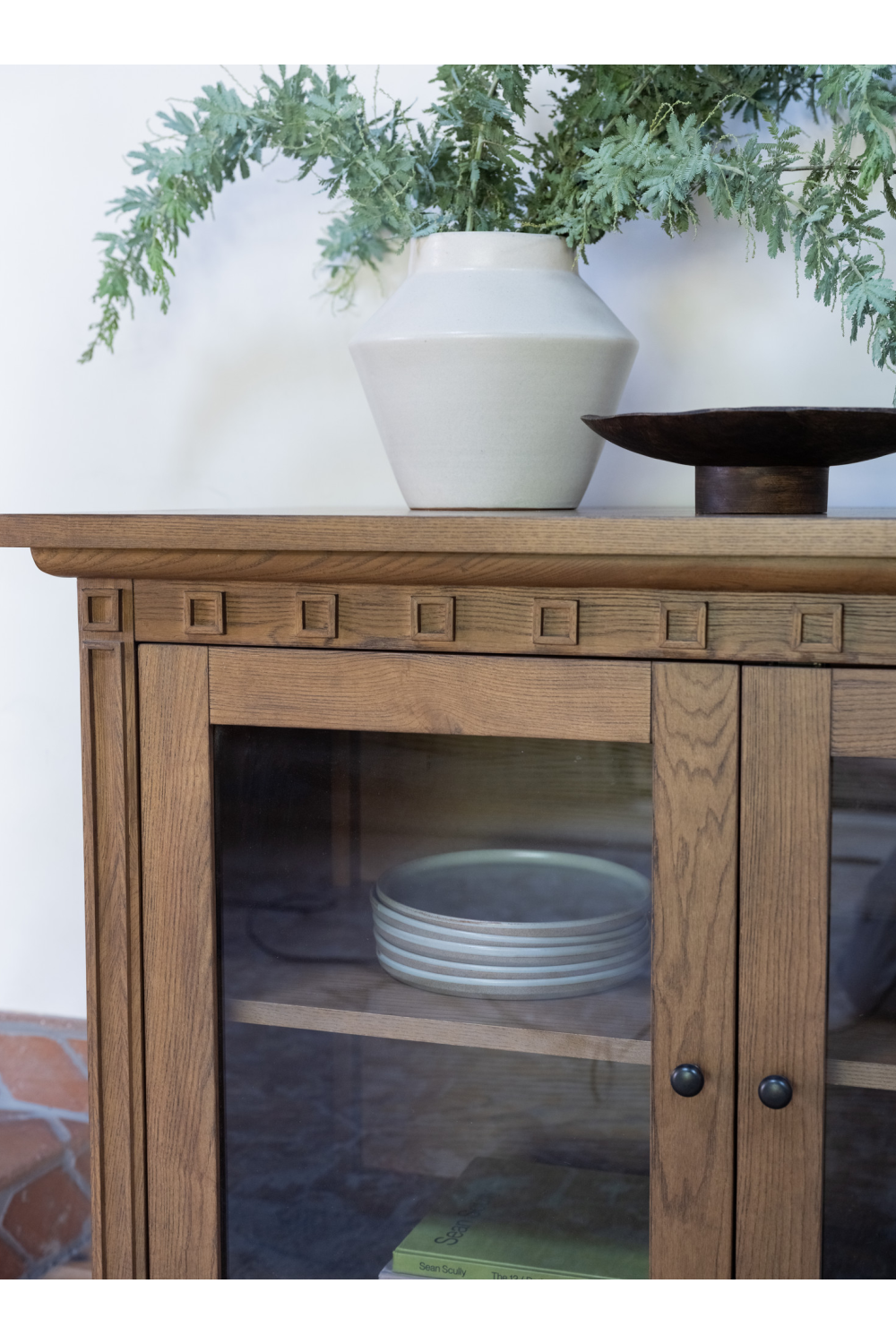 Modern European furniture - Brown Ash 4-Door Sideboard - www.oroa.com