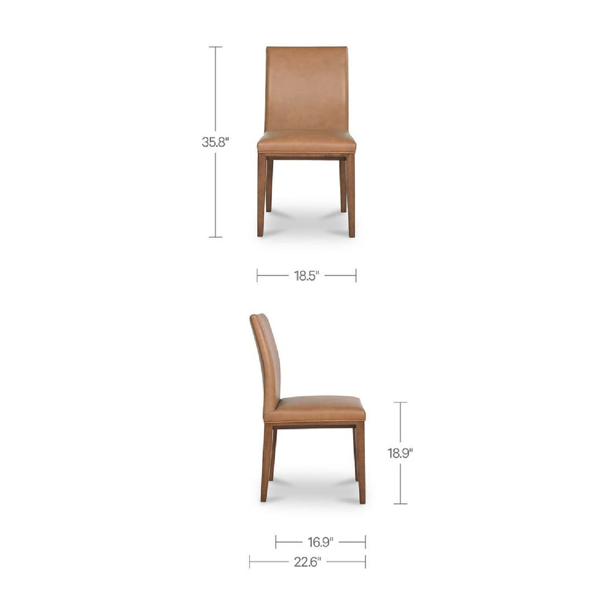Padded Scandinavian Dining Chairs (2) | Novi Living Frankie