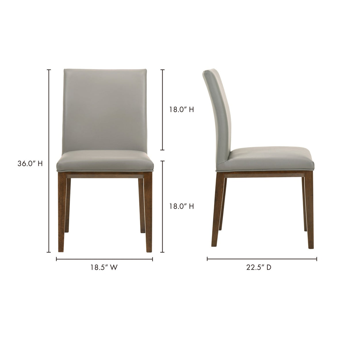 Padded Scandinavian Dining Chairs (2) | Novi Living Frankie