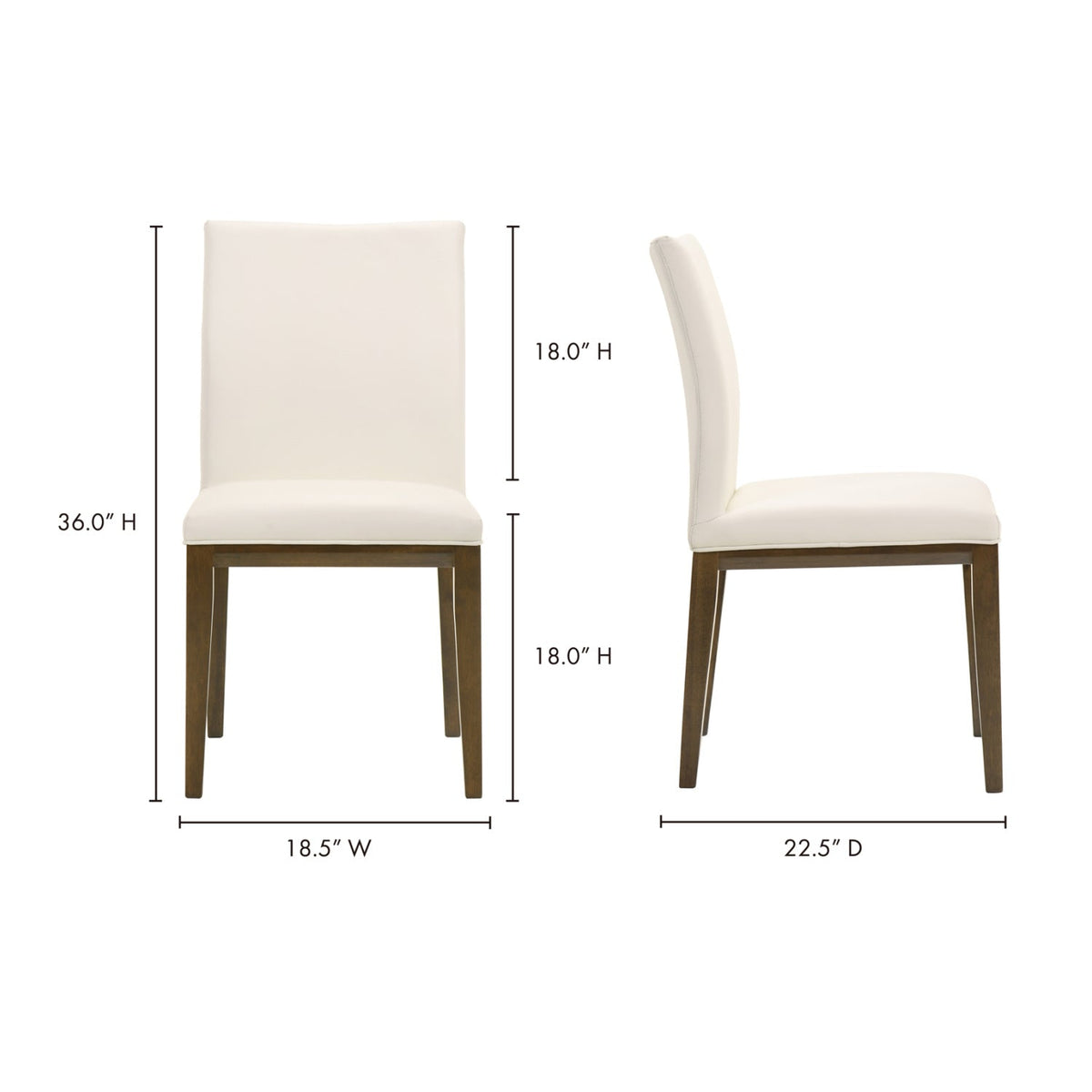 Padded Scandinavian Dining Chairs (2) | Novi Living Frankie
