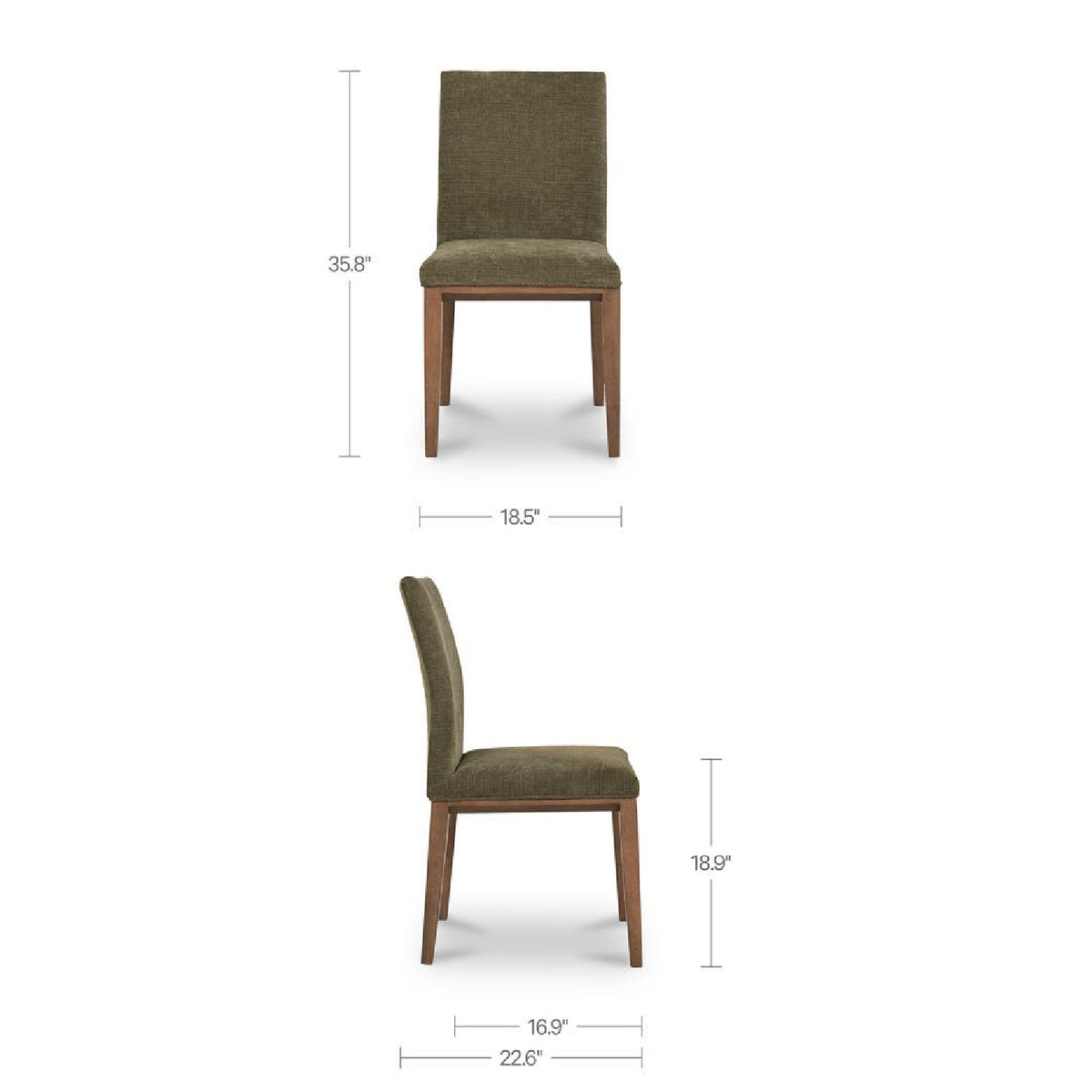 Padded Scandinavian Dining Chairs (2) | Novi Living Frankie