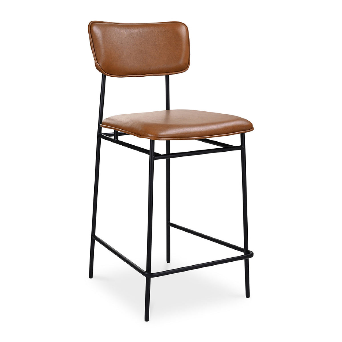 Brown Leather Counter Stool | Novi Living Sailor