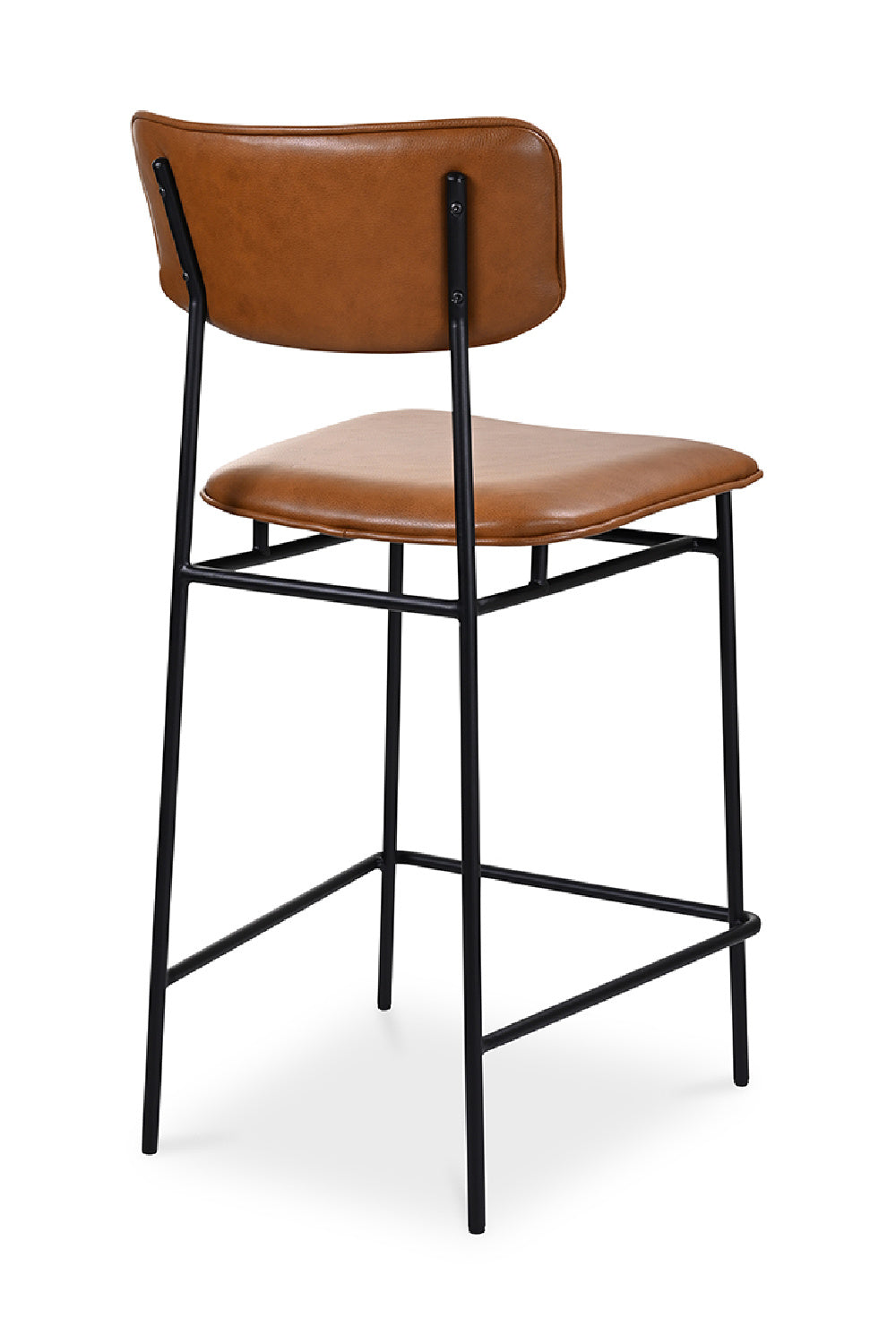 Modern European furniture - Brown Leather Counter Stool - www.oroa.com