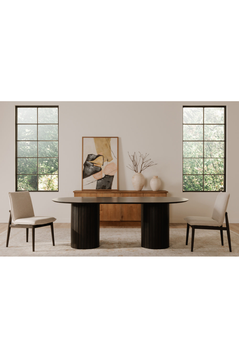 Modern European furniture - Padded Dining Chair Set (2) - www.oroa.com