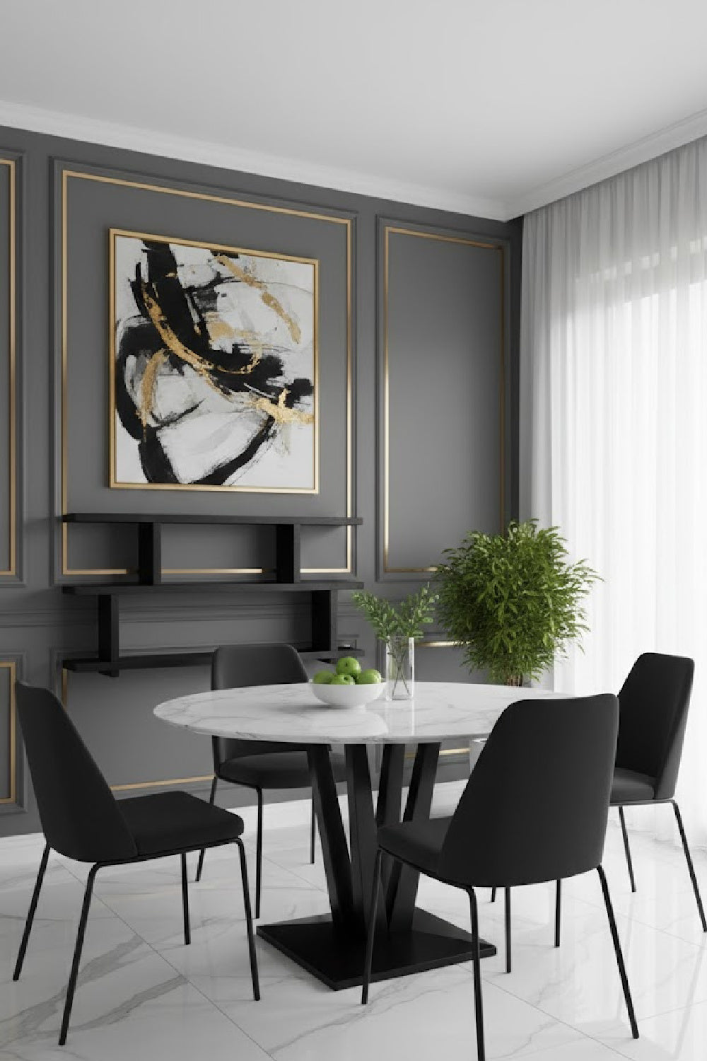 Modern European furniture - Black Ash Veneer Shelf - www.oroa.com