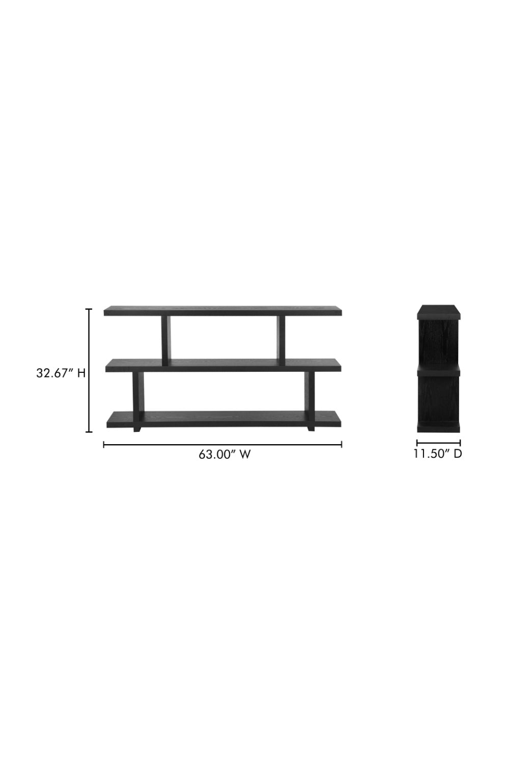 Modern European furniture - Black Ash Veneer Shelf - www.oroa.com