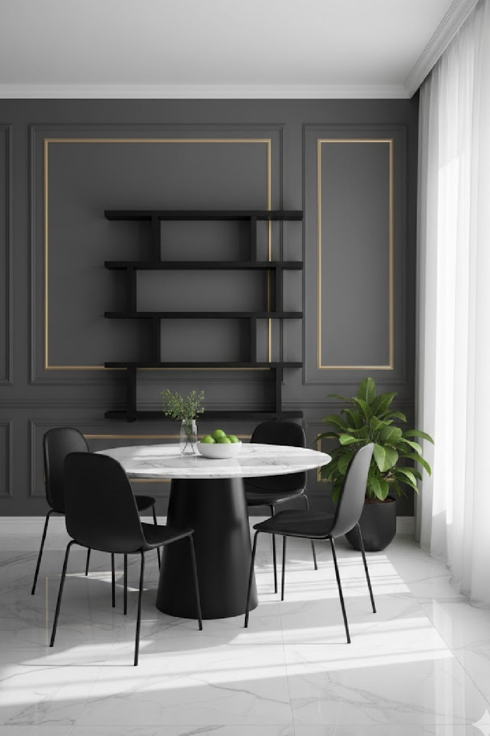 Modern European furniture - Black Ash Veneer Shelf - www.oroa.com