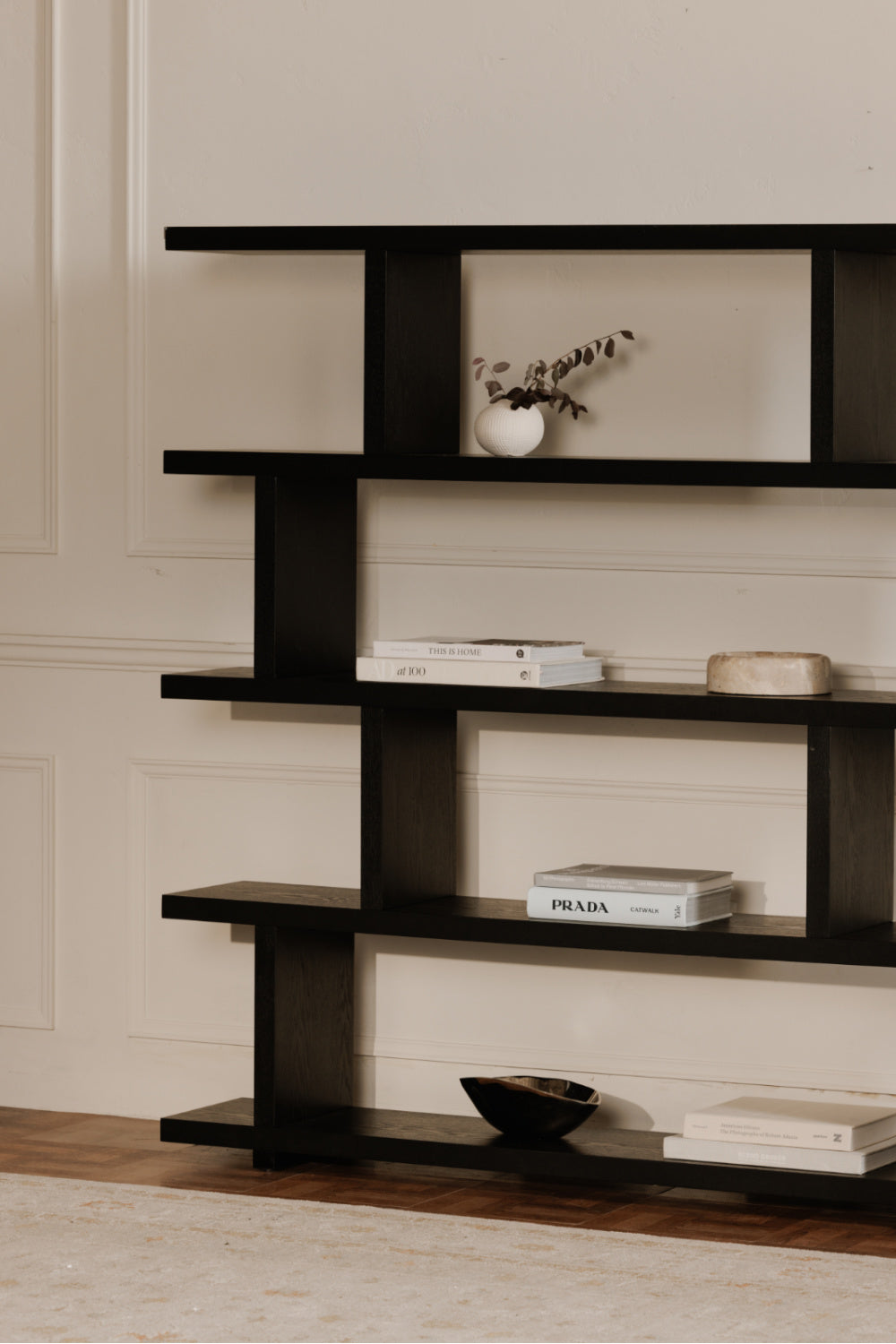 Modern European furniture - Black Ash Veneer Shelf - www.oroa.com