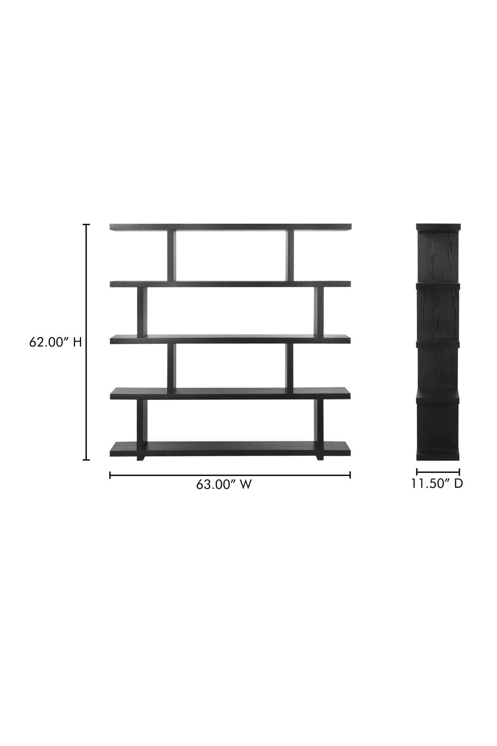 Modern European furniture - Black Ash Veneer Shelf - www.oroa.com