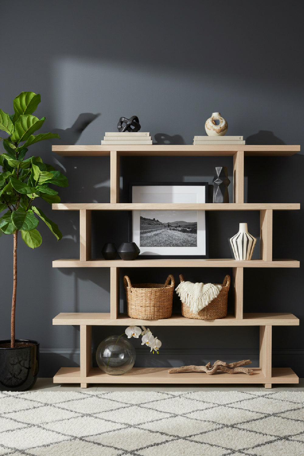 Modern European furniture - White Oak Veneer Shelf - www.oroa.com