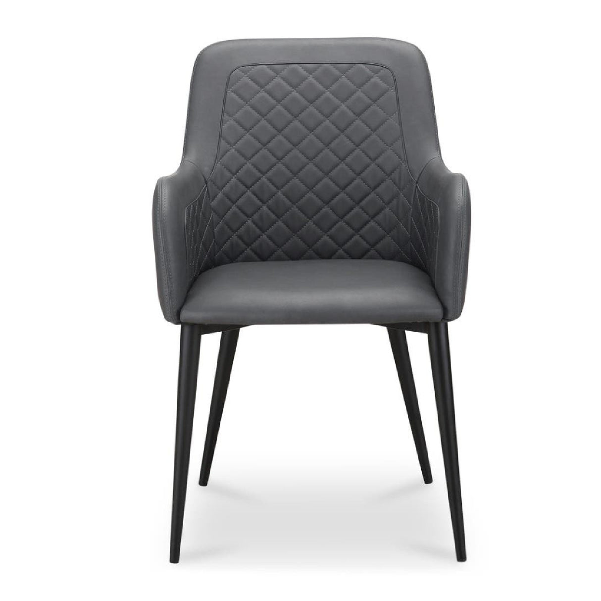 Modern European furniture - Tufted Vegan Leather Dining Chairs (2) - www.oroa.com | Oroa.com