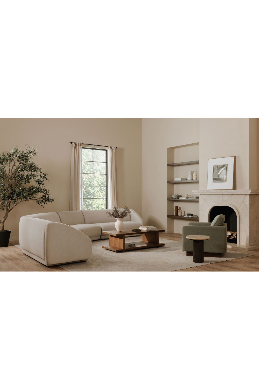 Modern European furniture - Walnut Open-Shelf Coffee Table - www.oroa.com