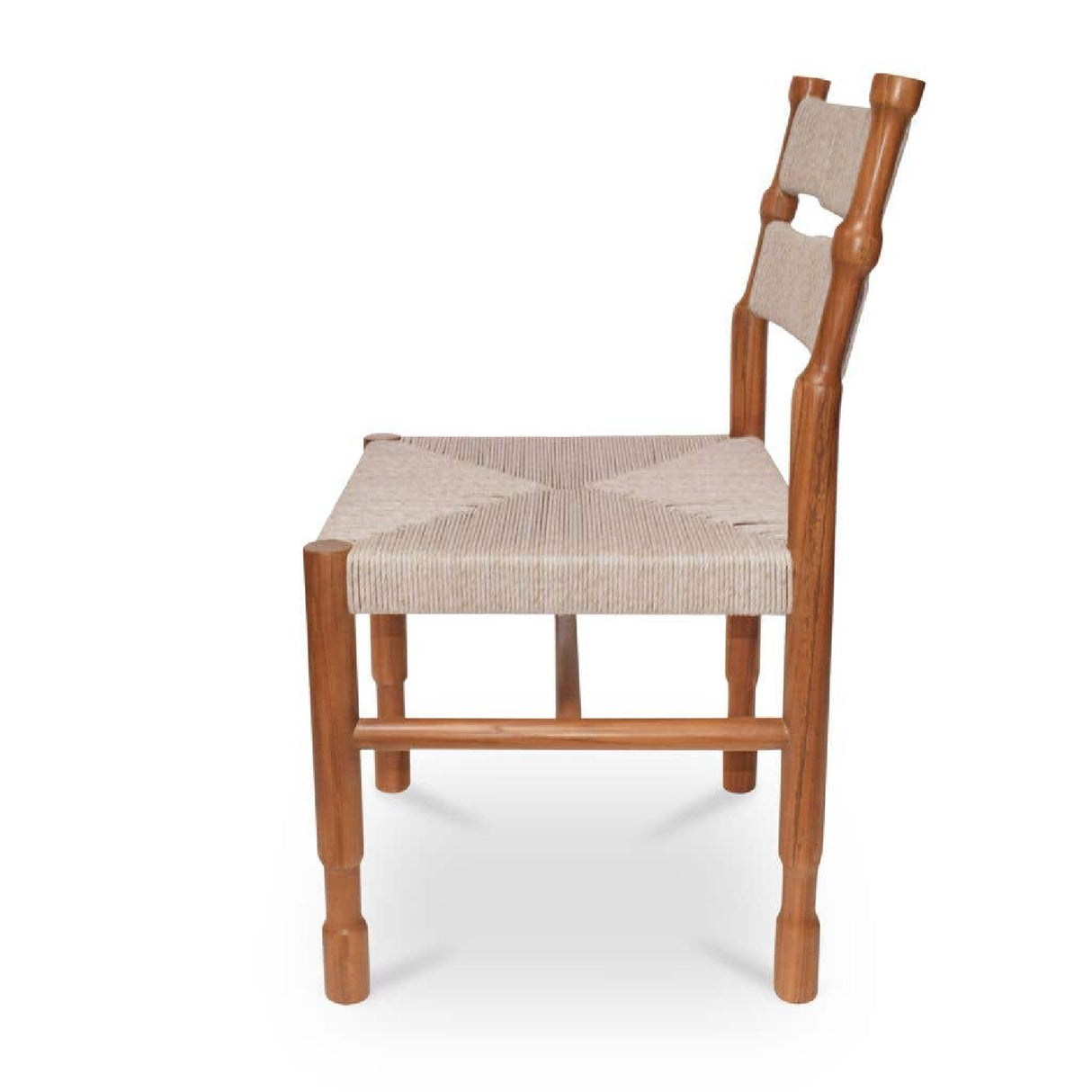 Modern or European furniture - Teak Framed Woven Outdoor Dining Chairs (2) - www.oroa.com