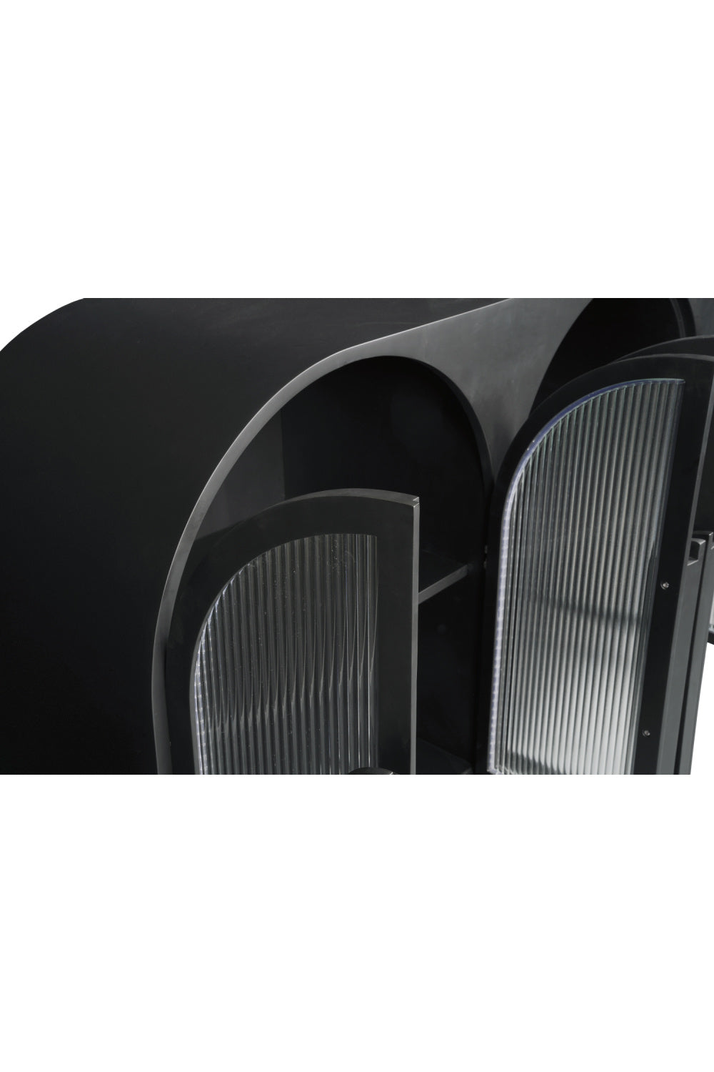 Modern European furniture - Black Arched 4-Door Cabinet - www.oroa.com | Oroa.com
