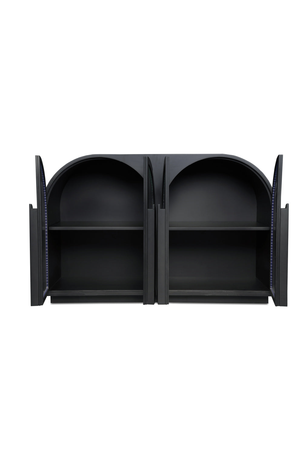 Modern European furniture - Black Arched 4-Door Cabinet - www.oroa.com | Oroa.com