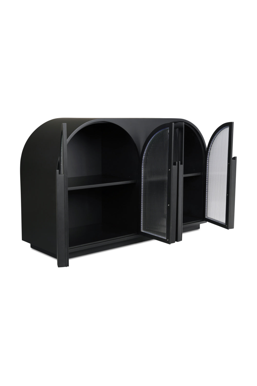 Modern European furniture - Black Arched 4-Door Cabinet - www.oroa.com | Oroa.com