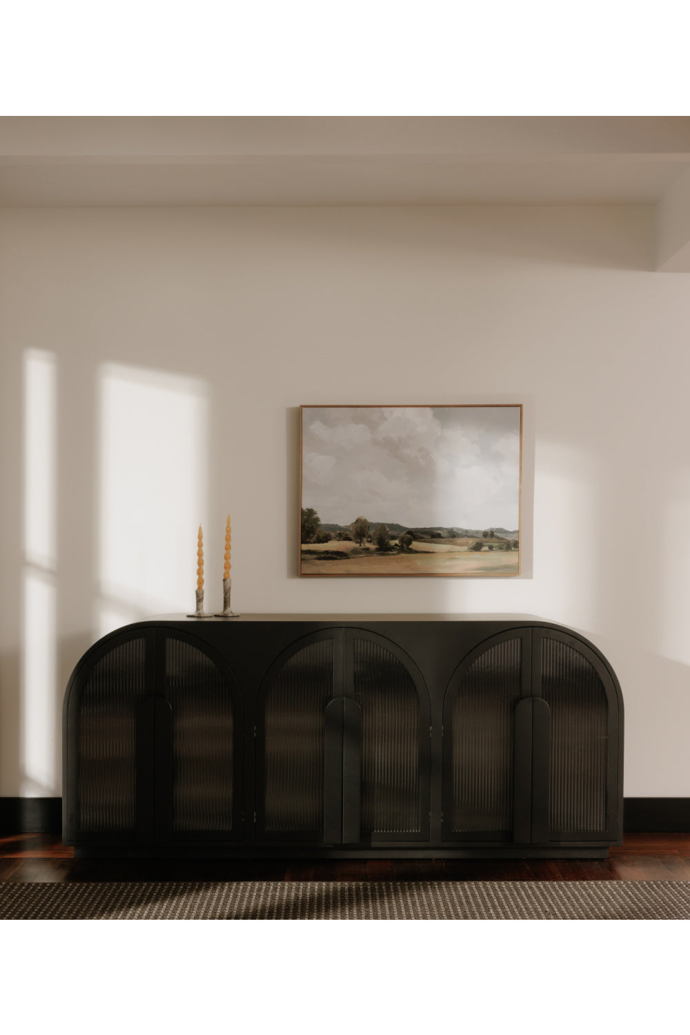 Modern European furniture - Black Arched 6-Door Sideboard - www.oroa.com