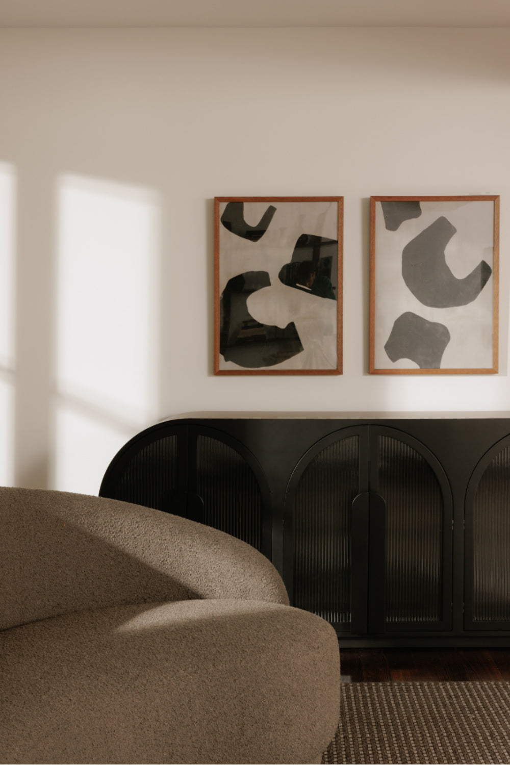 Modern European furniture - Black Arched 6-Door Sideboard - www.oroa.com