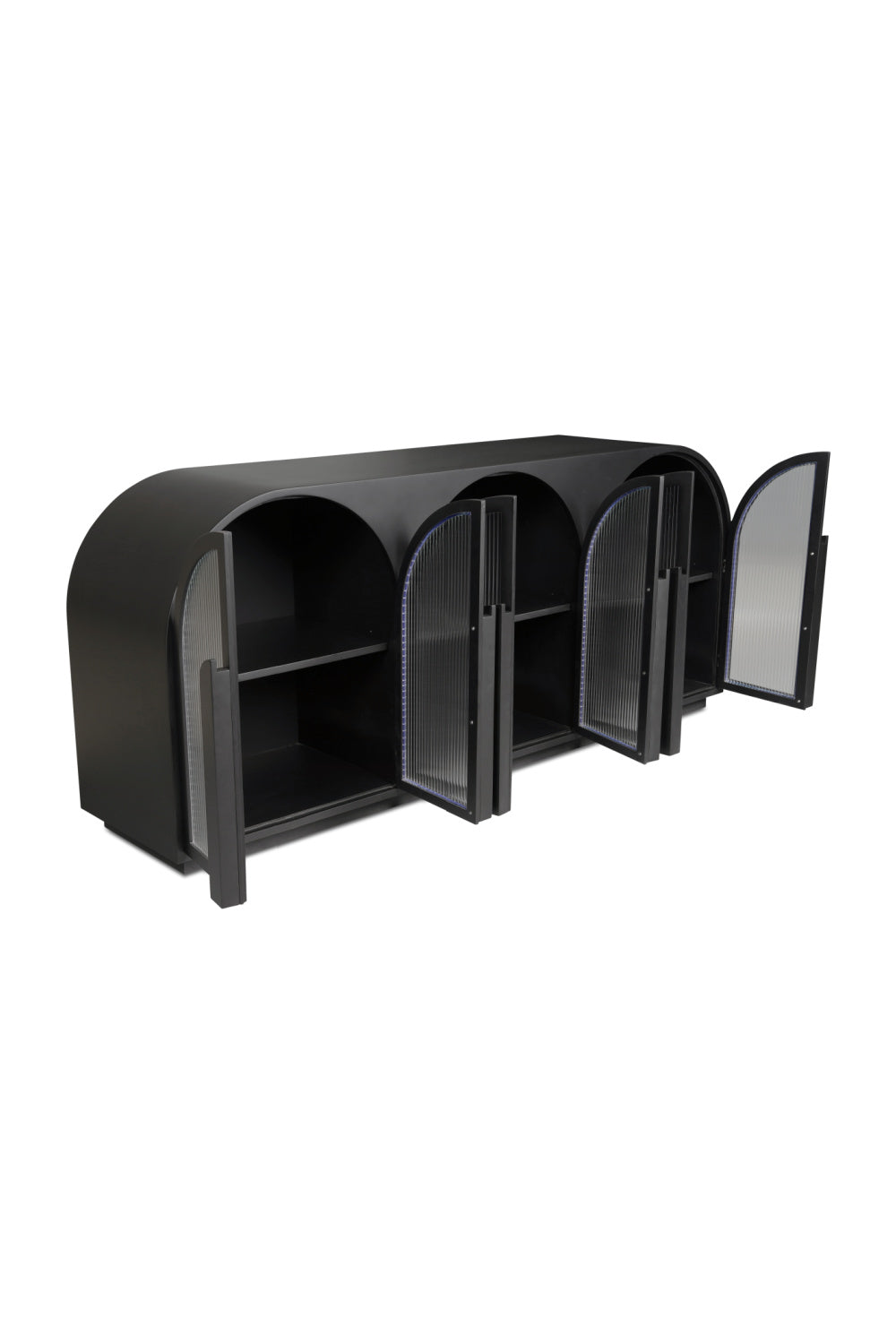 Modern European furniture - Black Arched 6-Door Sideboard - www.oroa.com | Oroa.com