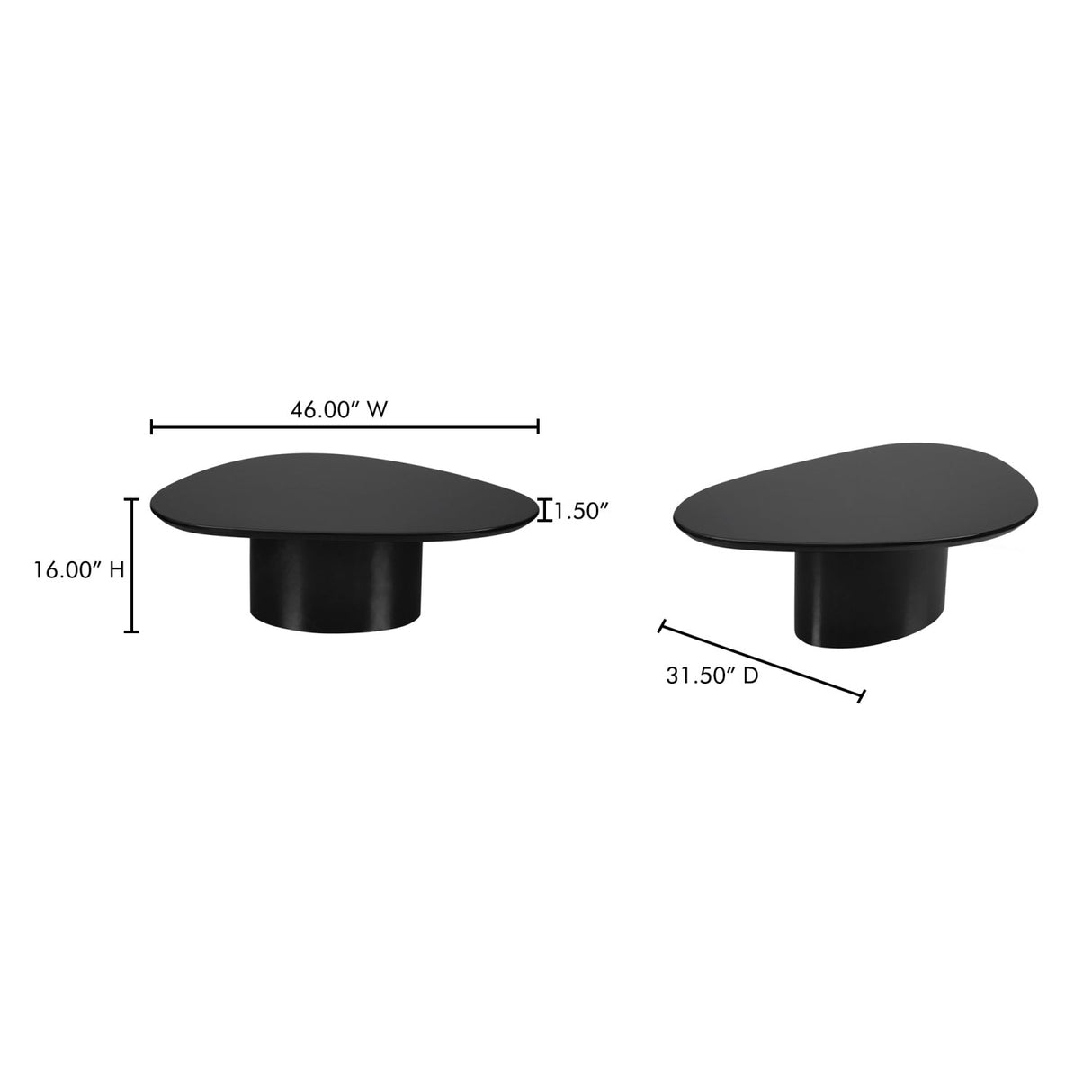 Modern European furniture - Organic-Shaped Lacquered Coffee Table - www.oroa.com