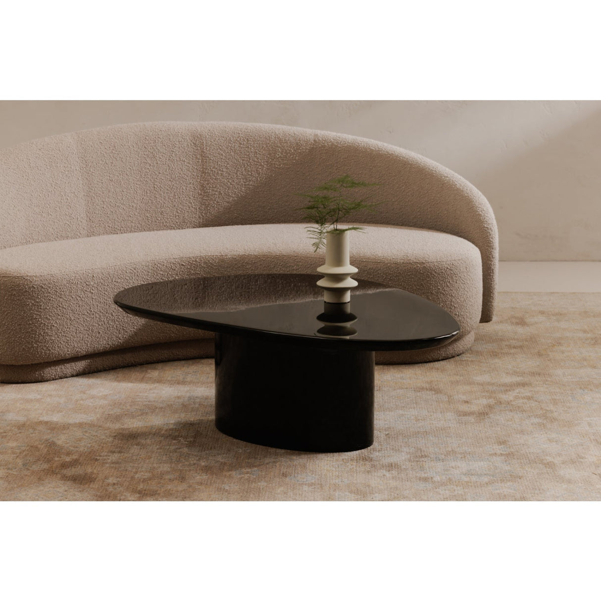 Modern European furniture - Organic-Shaped Lacquered Coffee Table - www.oroa.com