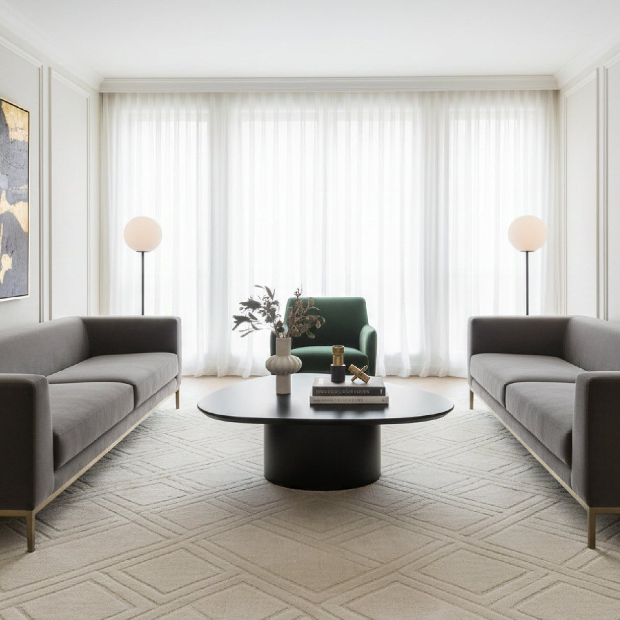 Modern European furniture - Organic-Shaped Lacquered Coffee Table - www.oroa.com