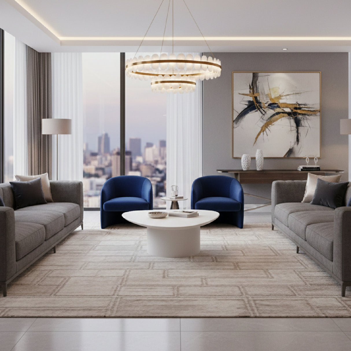 Organic-Shaped Lacquered Coffee Table | Novi Living Eden