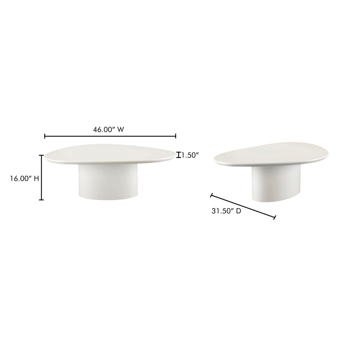 Modern European furniture - Organic-Shaped Lacquered Coffee Table - www.oroa.com