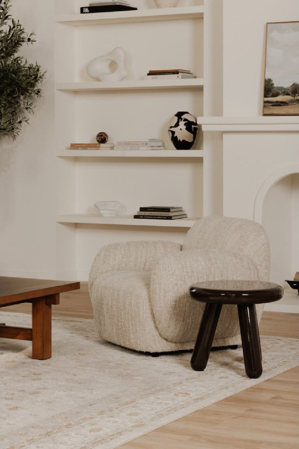 Modern European furniture - Lacquered Tripod Accent Table - www.oroa.com