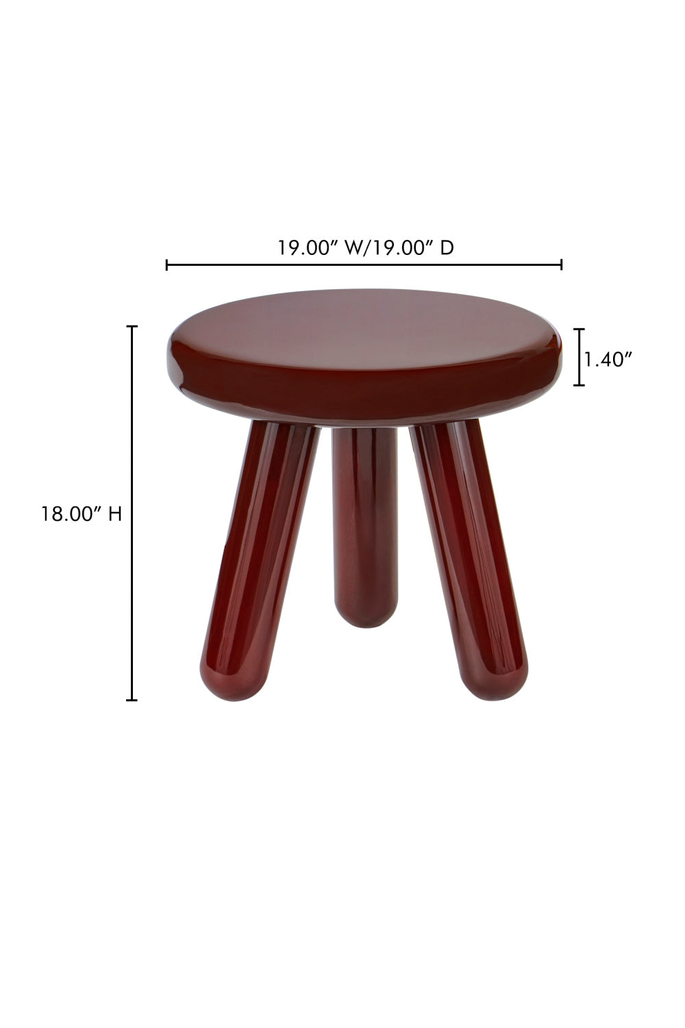 Modern European furniture - Lacquered Tripod Accent Table - www.oroa.com