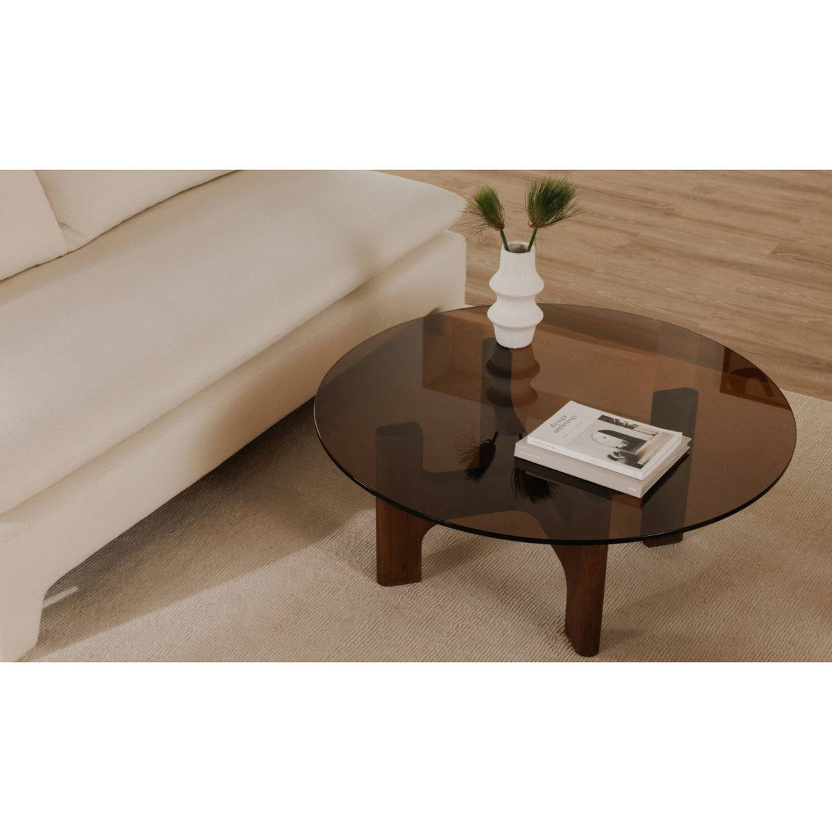 Modern European furniture - Brown Glass Coffee Table - www.oroa.com