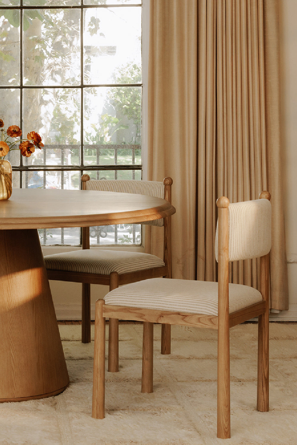 Modern European furniture - Wooden Framed Vintage Dining Chairs (2) - www.oroa.com | Oroa.com