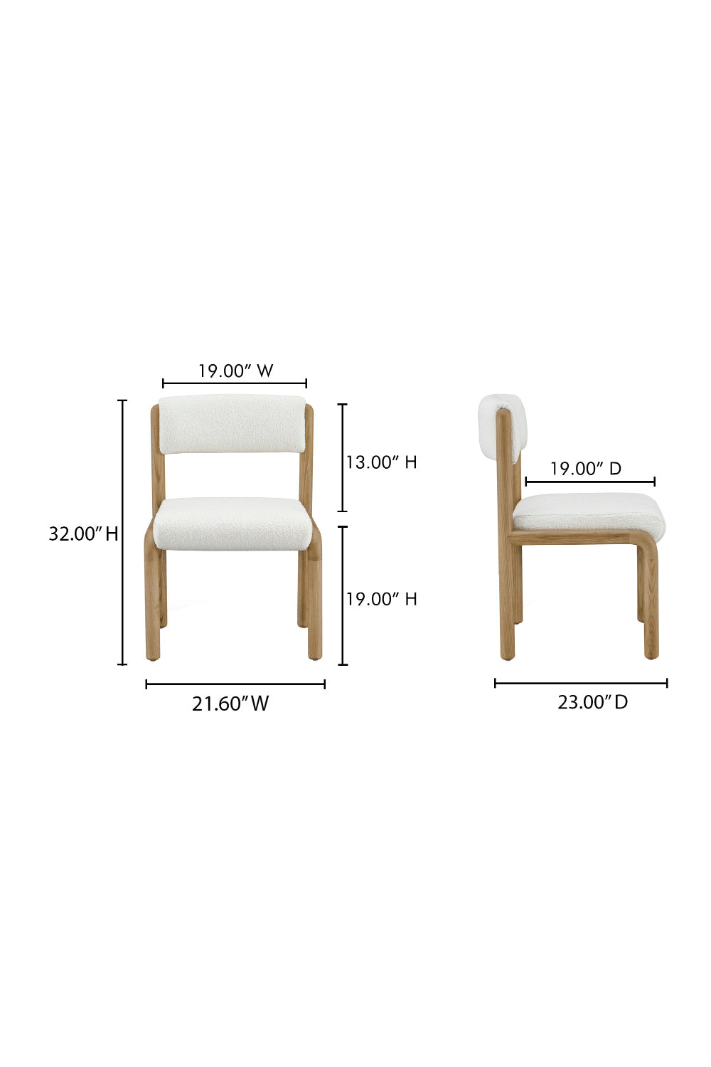 Modern European furniture - Solid Ash Framed Dining Chairs (2) - www.oroa.com | Oroa.com