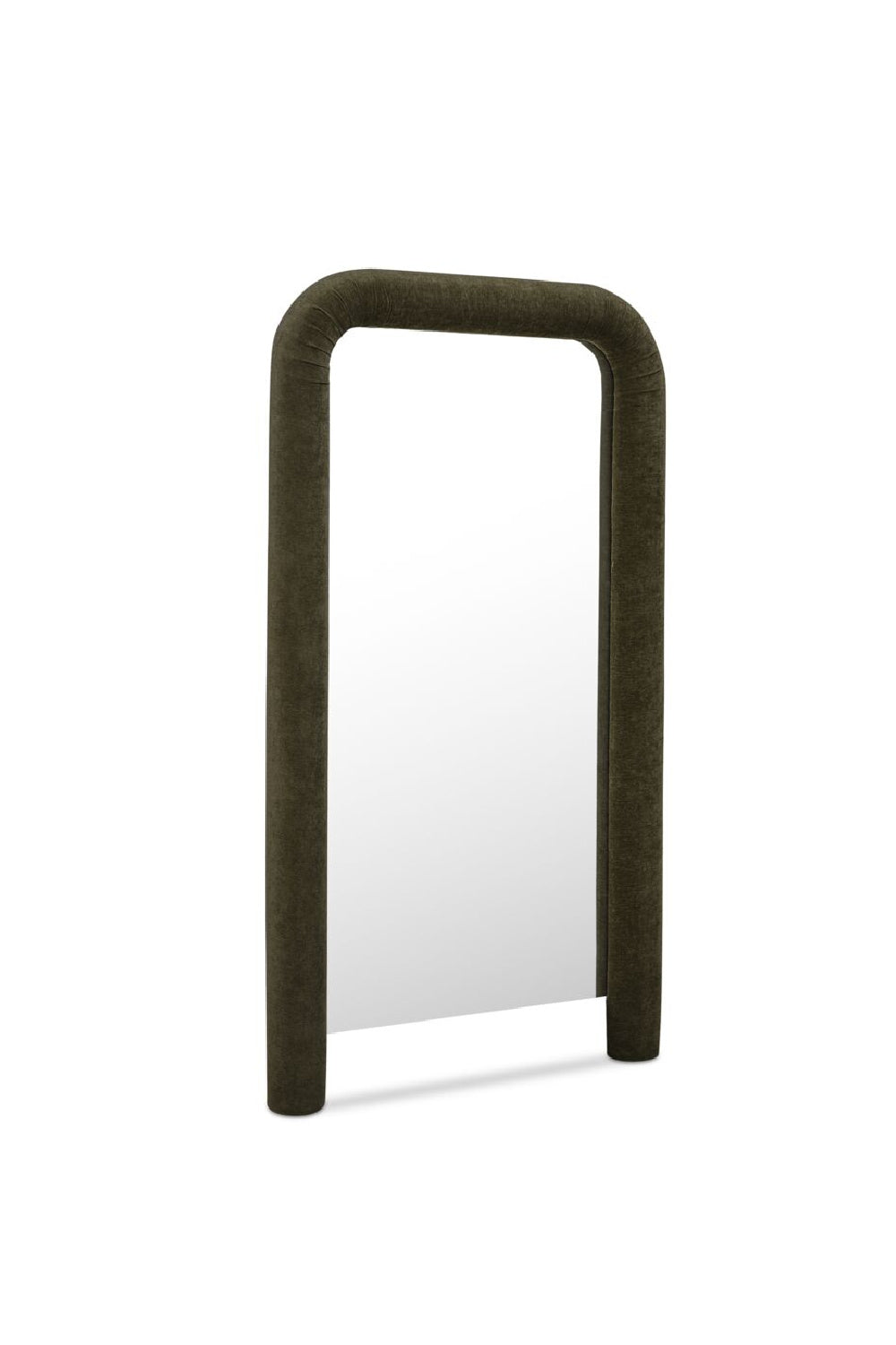 Modern European furniture - Ruched Upholstered Floor Mirror - www.oroa.com