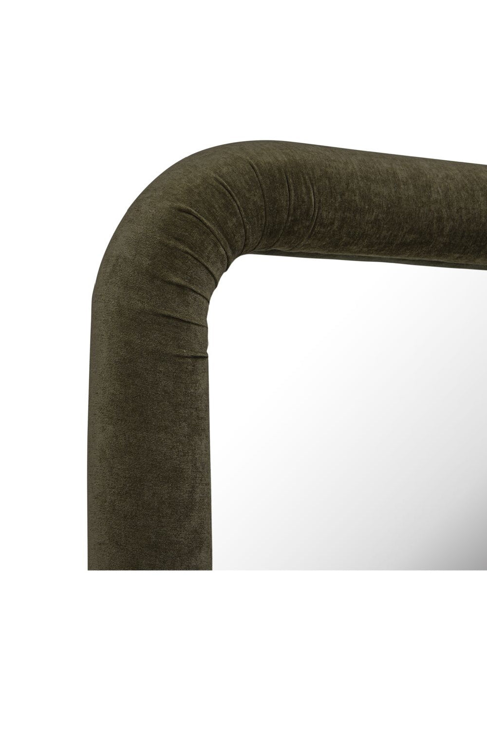Modern European furniture - Ruched Upholstered Floor Mirror - www.oroa.com