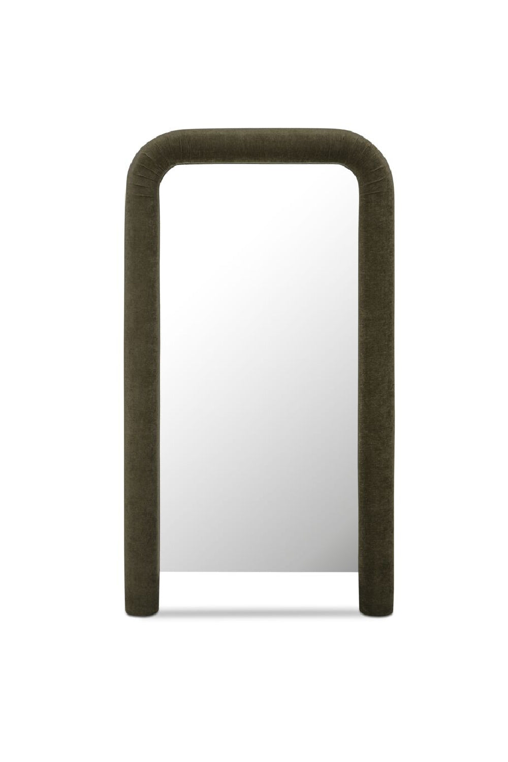 Modern European furniture - Ruched Upholstered Floor Mirror - www.oroa.com
