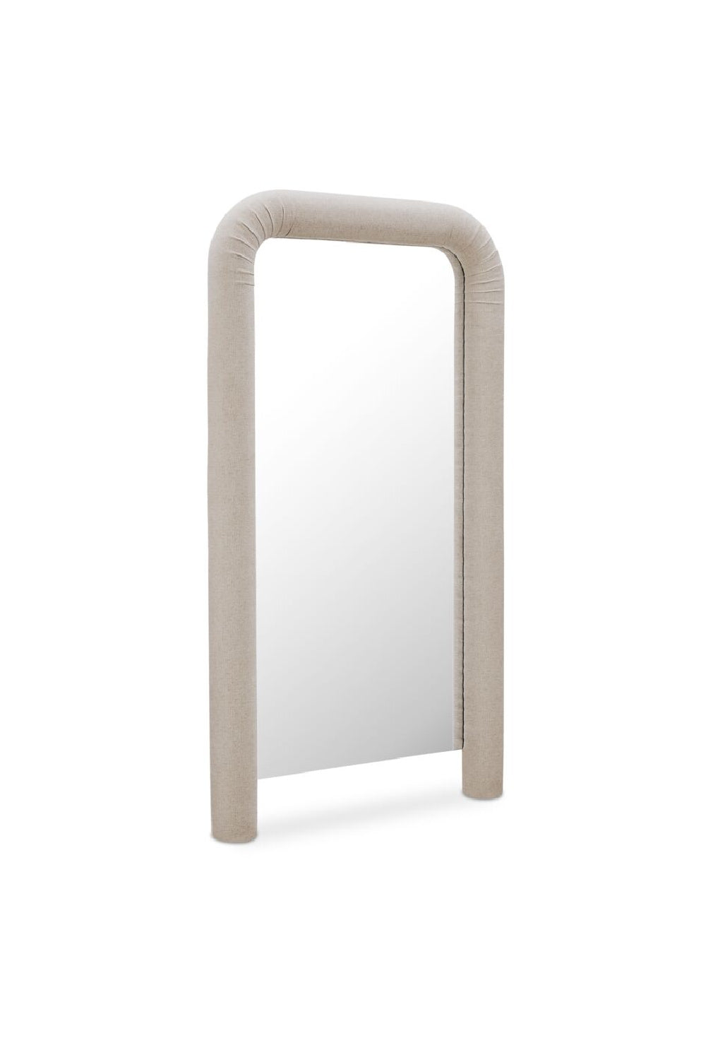 Modern European furniture - Ruched Upholstered Floor Mirror - www.oroa.com