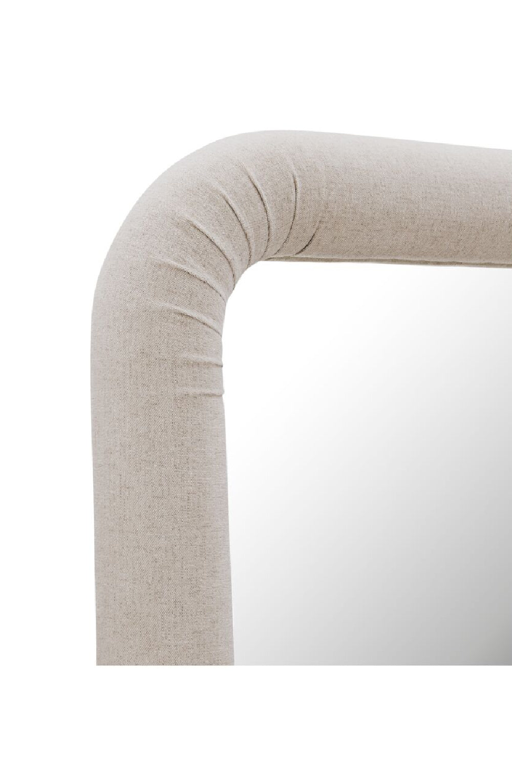 Modern European furniture - Ruched Upholstered Floor Mirror - www.oroa.com